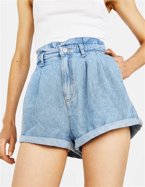 Paperbag Bermuda Shorts Denim Shorts Outfit Denim Overalls Denim