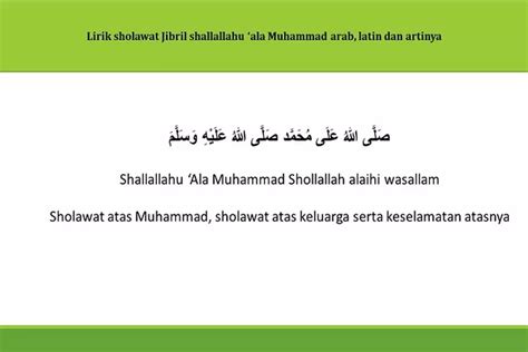 Lirik Sholawat Jibril Shallallahu ‘Ala Muhammad Arab, Latin dan Artinya
