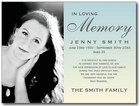 Obituary Card Templates Free Printable Word Excel Pdf Psd