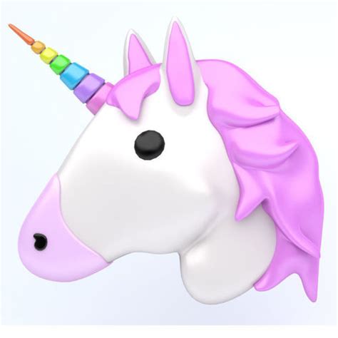 Unicorn Emoji Icon 3d Asset Cgtrader