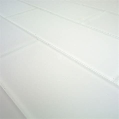 Shop For Loft Super White Frosted 4 X 12 Glass Tiles At