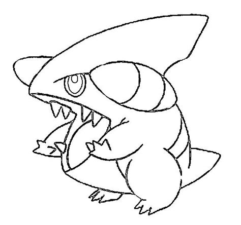 Garchomp Coloring Pages Sketch Coloring Page