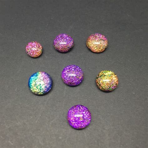 Fused Dichroic Glass Cabochons