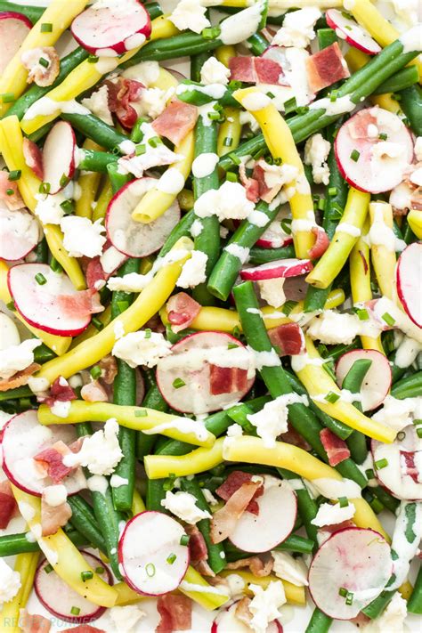 Green Bean Radish And Bacon Salad With Creamy Feta Dressing Recipe