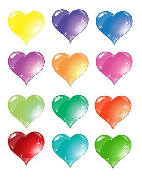 Colorful Heart Love Vector Set Free Vector Graphics All Free Web