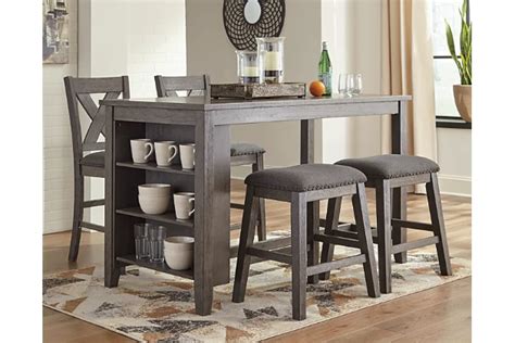 Caitbrook Counter Height Dining Table And 4 Barstools Set Ashley