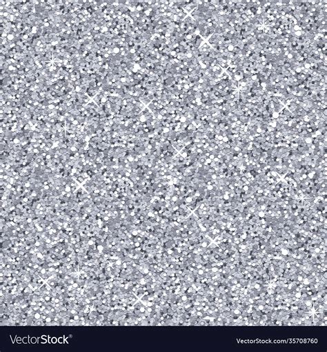 Silver Glitter Texture Seamless Pattern Royalty Free Vector