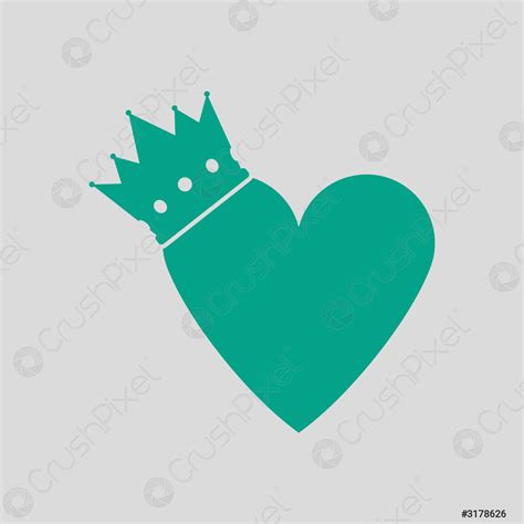 Valentine Heart Crown Icon Stock Vector 3178626 Crushpixel