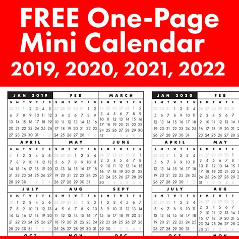 Printable Calendar 2020 And 2021 And 2022