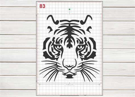 Mighty Tiger Head Stencil Mylar Plastic 190mic A4 Sheet Size Etsy