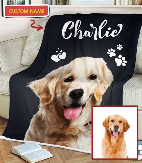 Personalized Photo Pet Blanket Custom Dog Picture Blankets Etsy