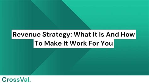 Revenue Strategy What It Is And How To Make It Work For You