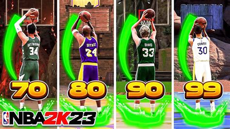 The Best Jumpshots For Every Three Point Rating Height In Nba 2k23