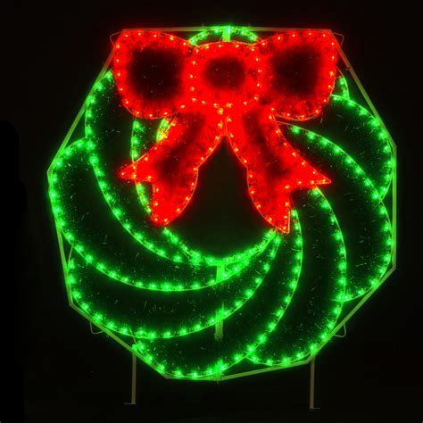 Holiday Lighting Specialists 8 Ft Wreath Outdoor Christmas Decoration