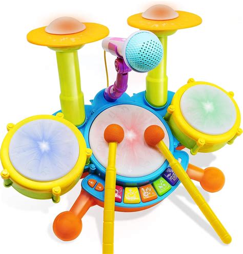 sets and kits percussion new dimple electric big toy drum set with microphone pedal and stool t