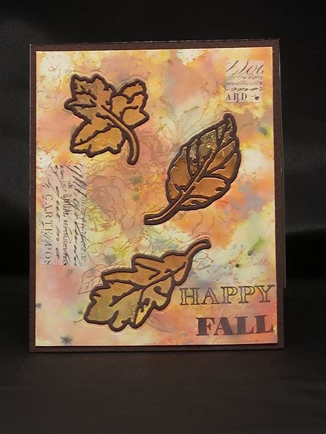 Tim Holtz Leaf Print Fall Card The Details About My Card A Flickr