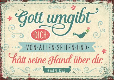 Postkarte Gott Umgibt Dich Von Allen Seiten Bibelverse Segensart