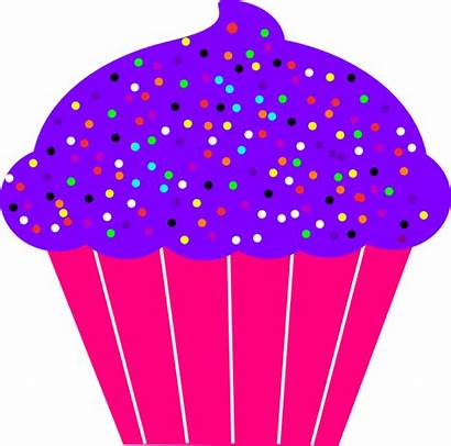 Cupcake Purple Clipart Birthday Clip Clker Clipground