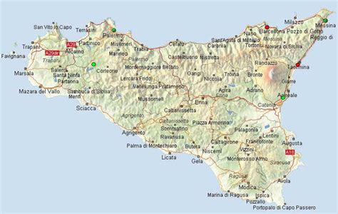Detailed Map Of Sicily