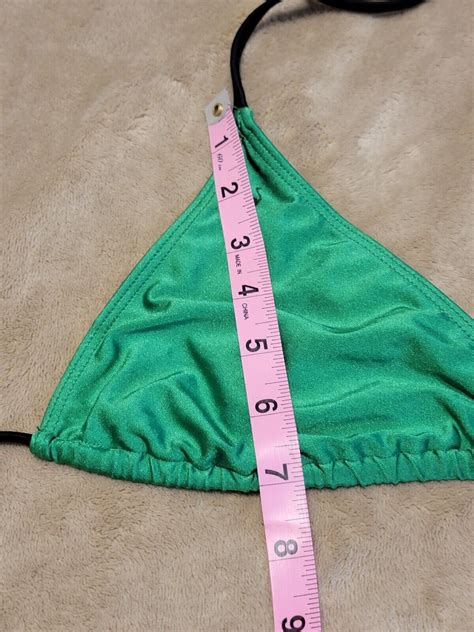 vintage kcco chivette triangle bikini top and bottom… gem