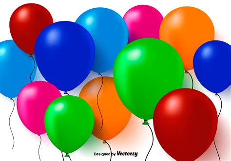 Colorful 3d Balloons Vector Background 104260 Vector Art At Vecteezy