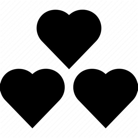 Hearts Three Valentines Icon Download On Iconfinder