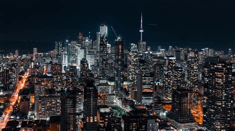 Toronto City Skyline At Night Youtube