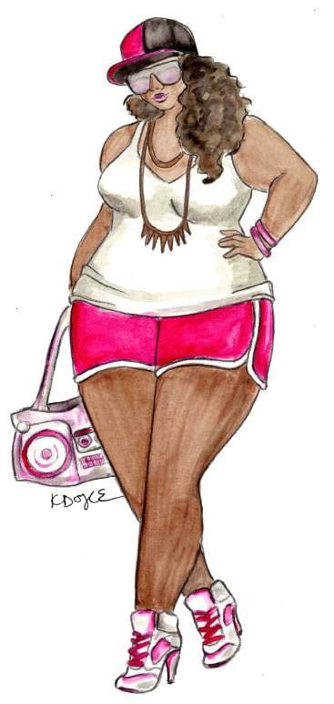 the t of commissioned plus size art with curves illustrated
