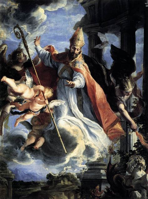 The Triumph Of St Augustine By Coello Claudio