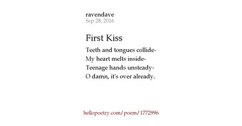 First Kiss By Ravendave Hello Poetry