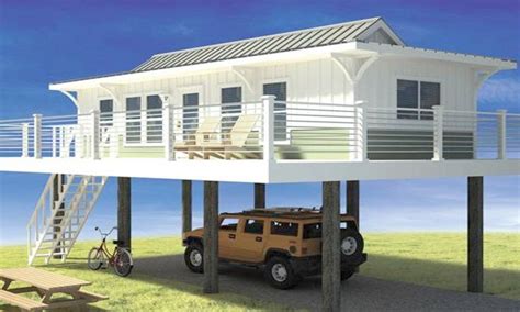 Narrow Lot Beach House Plans Pilings Best Jhmrad 136531