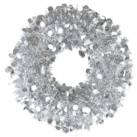 Silver Tinsel 17 Wreath