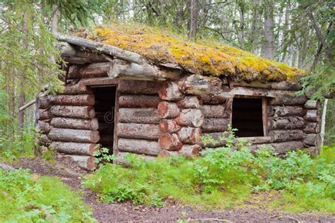 Old Traditional Log Cabin Rotting In Yukon Taiga Stock Image Image Of