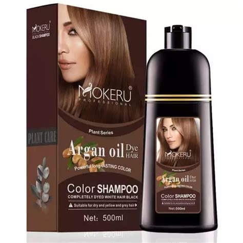Jual Original Mokeru KERATIN ARGAN OIL Shampoo Semir Pewarna Rambut Herbal Ml Shopee