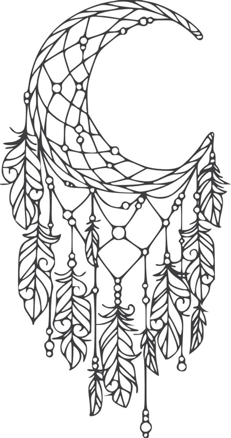 Dream catcher clipart google search tattoo ideas dream catcher. moon dream catcher mandala | Coloring pages, Tattoos ...