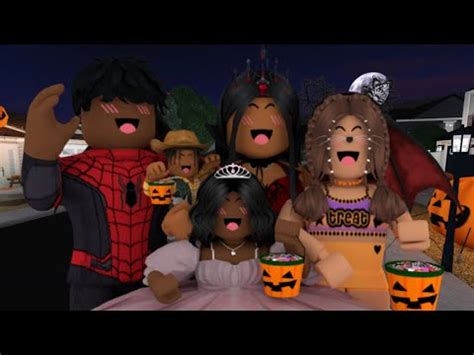 Our Family Went Trick Or Treating For Halloween L Bloxburg Family Roleplay L With Voice