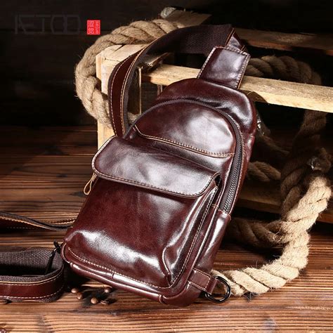 Aetoo New Fashion Men Chestnut Head Layer Of Cowhide Oil Wax Leather High End Casual Leather