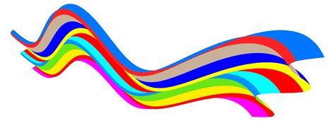 Rainbow Wave Motif Clip Art Image Clipsafari