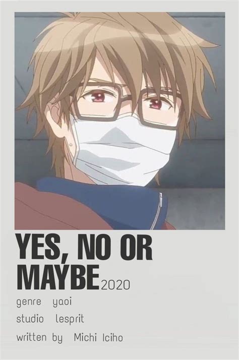 Yes No Or Maybe Minimalist Poster Séries Anime Fond Decran