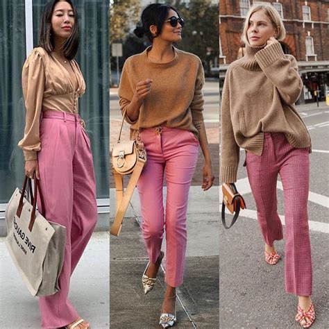 Camel Ank Pink ️ ️ ️left Center Or Right Office Outfits Women Mode