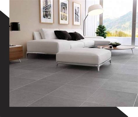 Gray Floor Tile Featuring A Freckled Charcoal Gray Matte