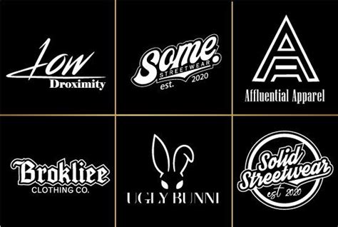 Streetwear Logo Designs Clothing Brand Logos Clothing Co Streetwear