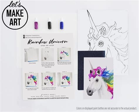 Rainbow Unicorn Watercolor Paint Kit And Free Tutorial Learn To Paint