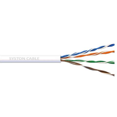 Syston Cable Technology 1000 Ft White 234 Solid Cu Cat 6e Cmp Plenum