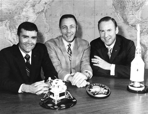 Apollo 13 Crew Jack Swigert With Jim Lovell And Fred Haise