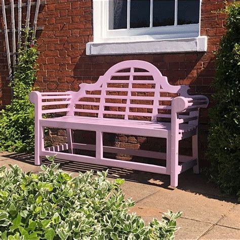 Lutyens Painted 180cm 4 Seater Teak Garden Bench 3 Vibrant Colours