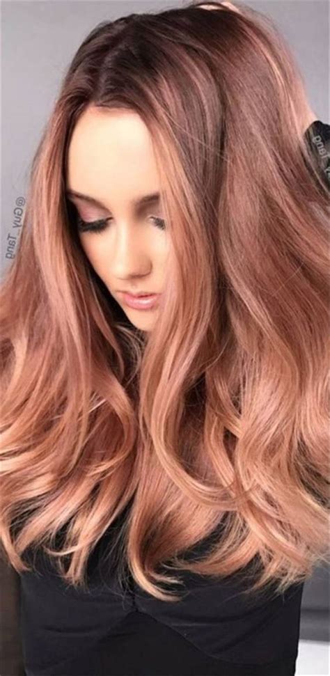 Pretty And Stunning Rose Gold Hair Color Hairstyles For Your Inspiration Women Fashion