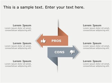 Pros And Cons Arrows Template In 2020 Infographic Powerpoint