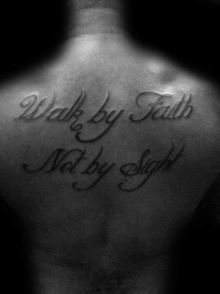 2 corinthians 5:7 walk by faith, not by sight. pinterest. 20 Walk By Faith Not By Sight Tattoo Design Ideas For Men ...