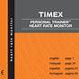 Timex Easy Trainer Hrm User Guide